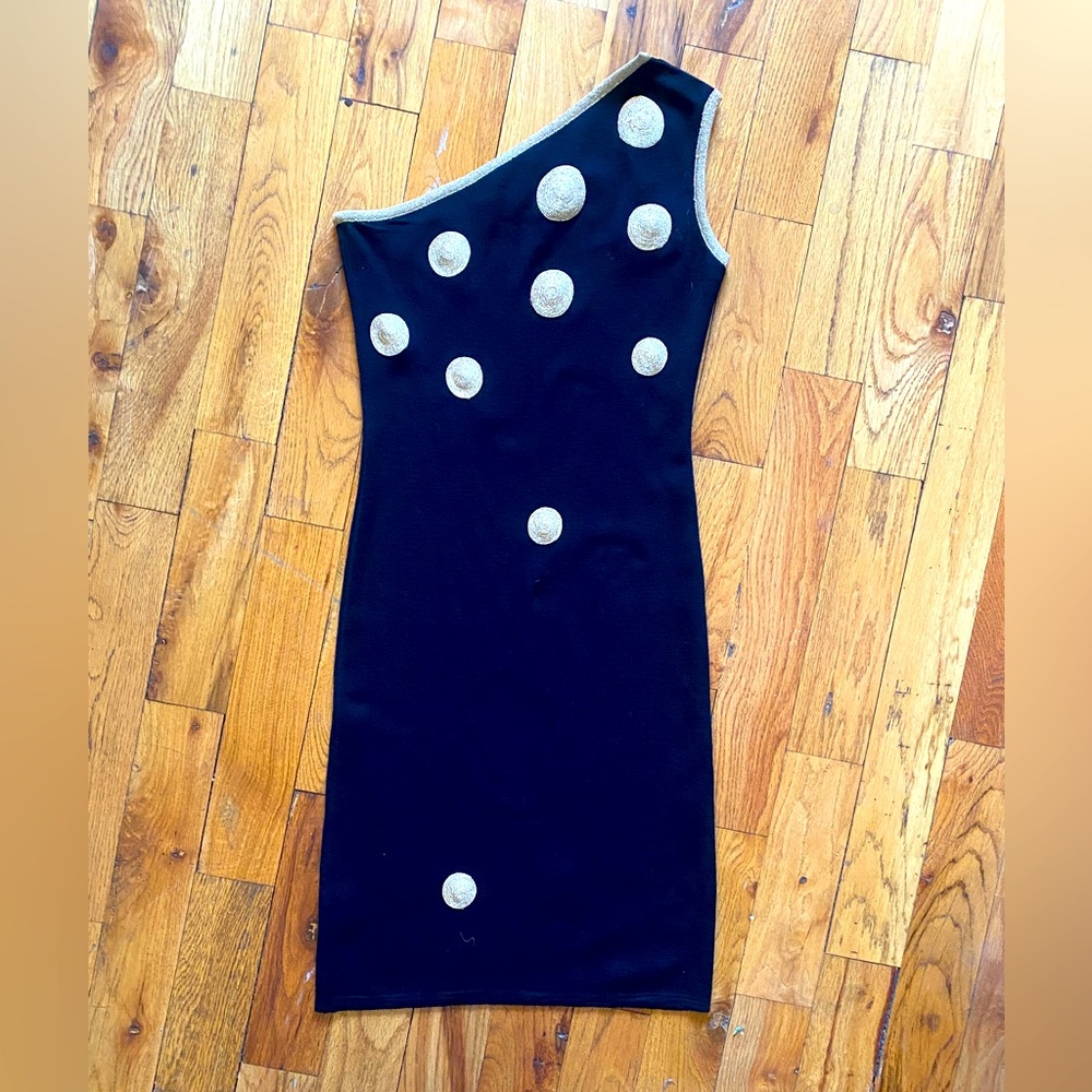 One strap vintage Balmain Ivoire dress size 38